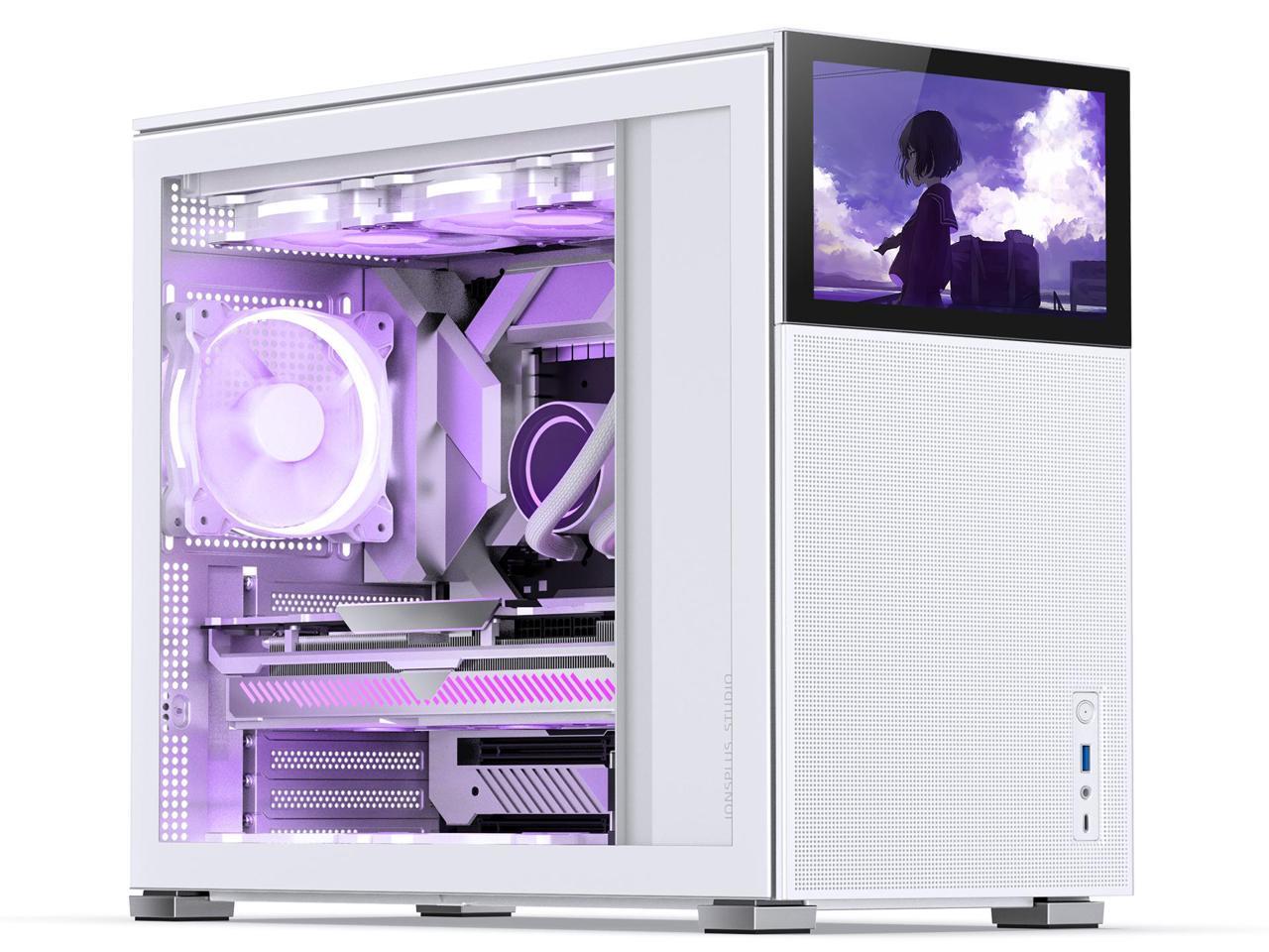 jonsbo d41 std sc white PCケースjonsbo JONSBO D41 Mesh SC WHITE ATX Computer Case with Sub HD-LCD Display